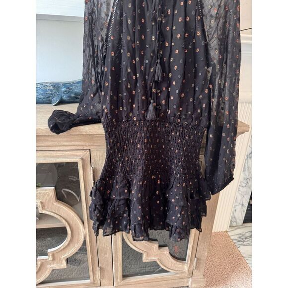 NWOT Allison New York Scarlett Black Metallic Dress Size Large - Picture 7 of 12